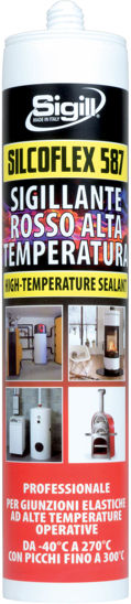 Slika Silikonski kit za visoke temp.crveni 587 (350 C) 300ml