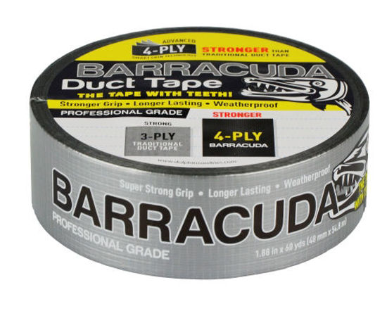 Slika TRAKA DUCT(AMERICAN)BARRACUDA - PROFESSIONAL srebro/crna - BARA BLKS/B 48mmx54