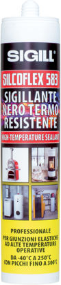Slika Silikonski kit za visoke temp crni 587 (350 C) 300ml