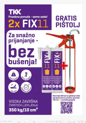 Slika TKK-FI.X 11 Univerzalno ljepilo SET 2 kom plus pištolj 300ml